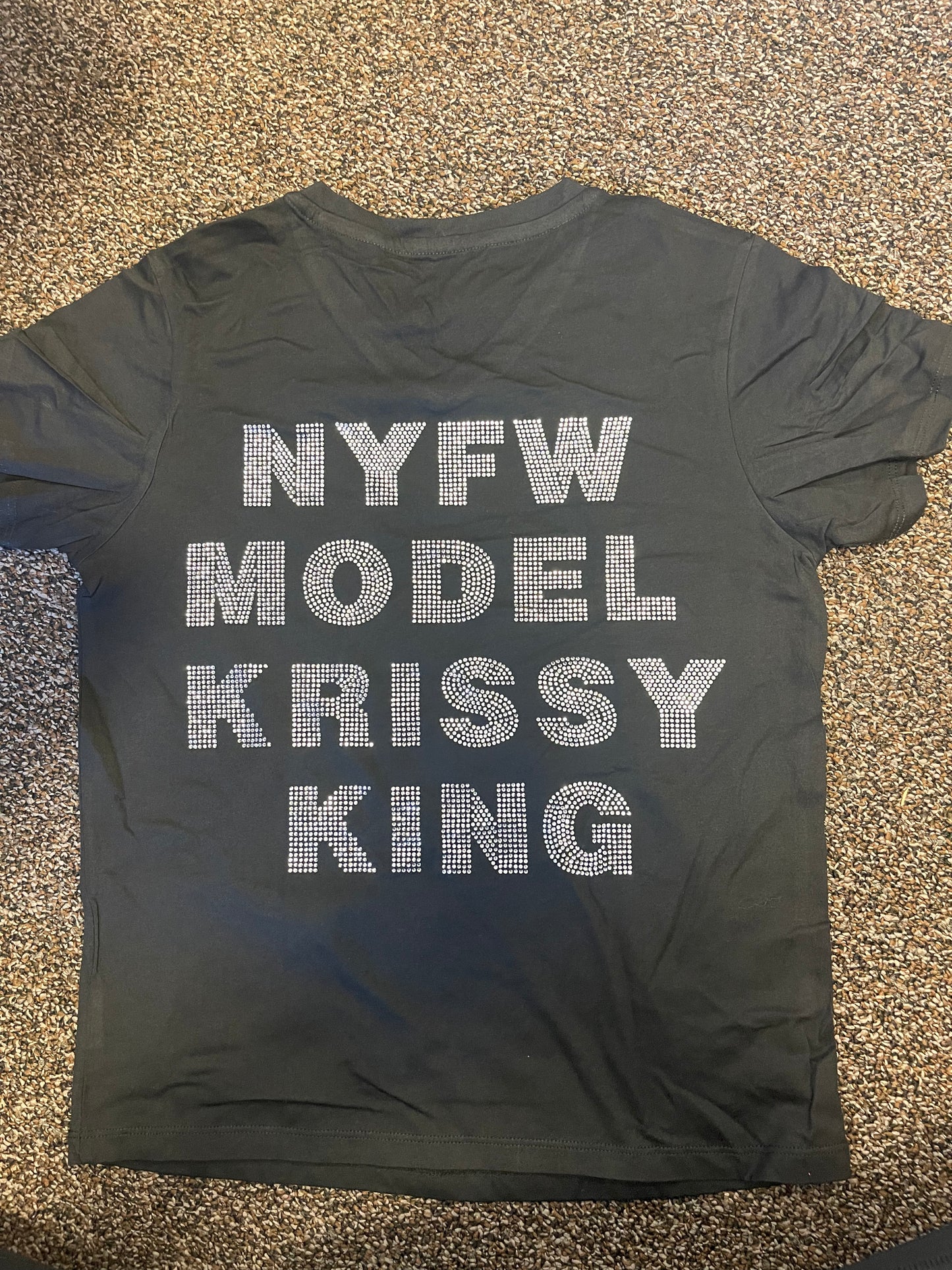 NYFW Krissy King Model Rhinestoned Tee